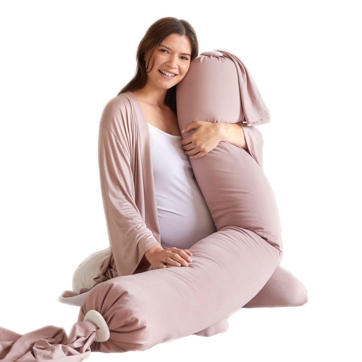 bbhugme adjustable pregnancy pillow full-body support for comfortable side sleeping