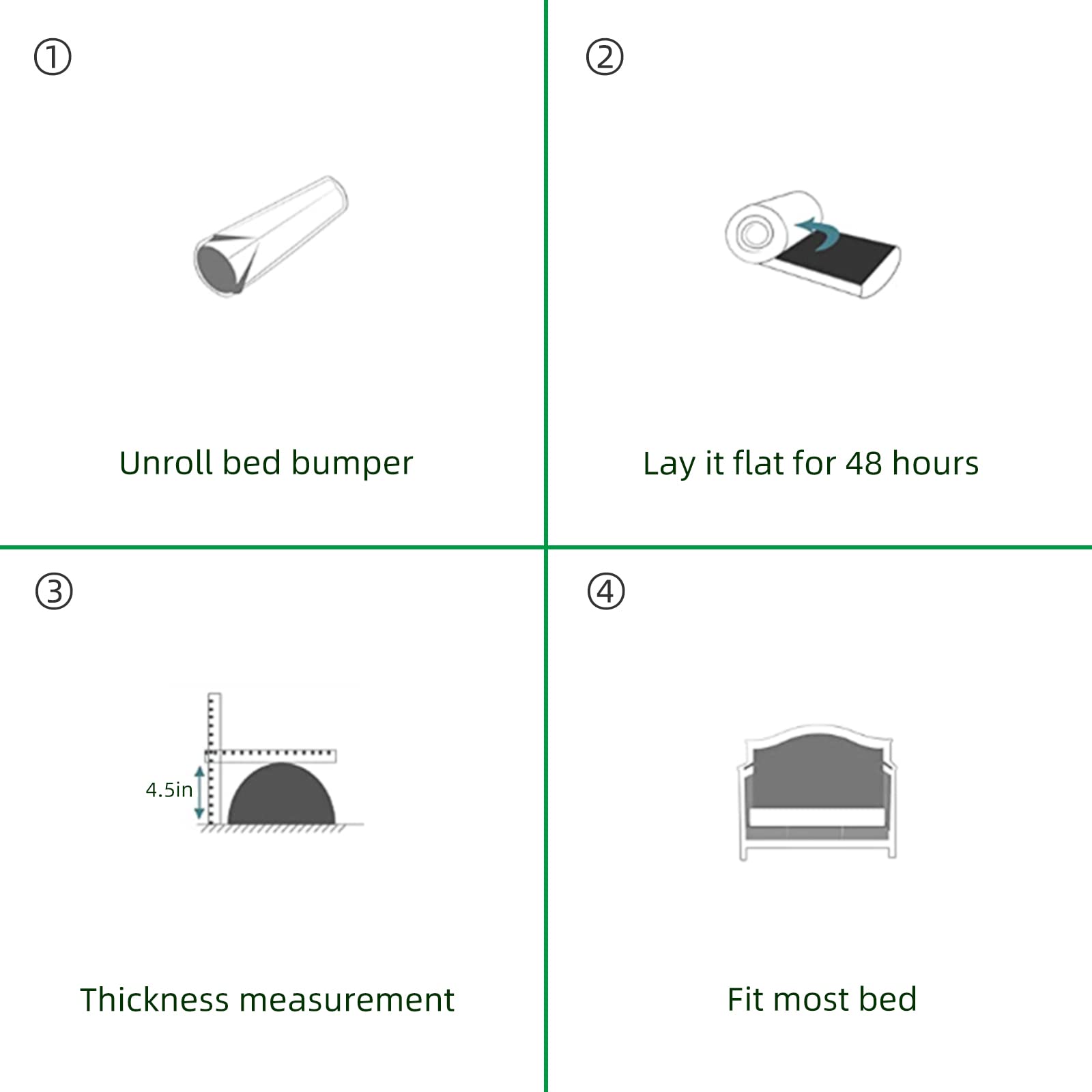 BBjixiang 2-pack bed bumpers support tidy sleep zones in shared rooms