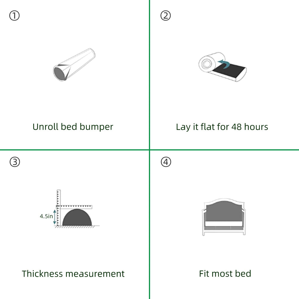 BBjixiang 2-pack bed bumpers support tidy sleep zones in shared rooms