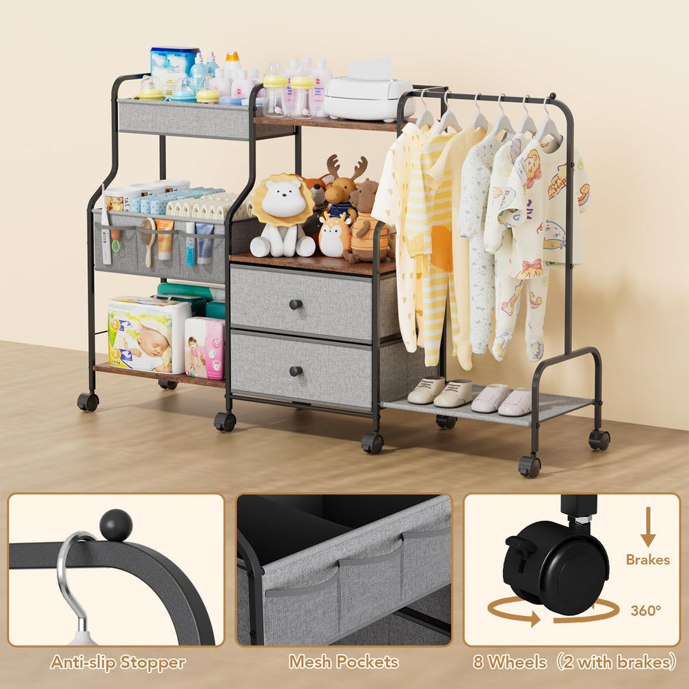 BBLIKE sturdy steel frame ensures lasting stability during busy nursery days