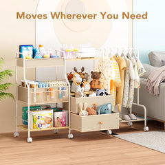 BBLIKE Diaper Caddy Side-Pockets offer quick access to frequently used items.