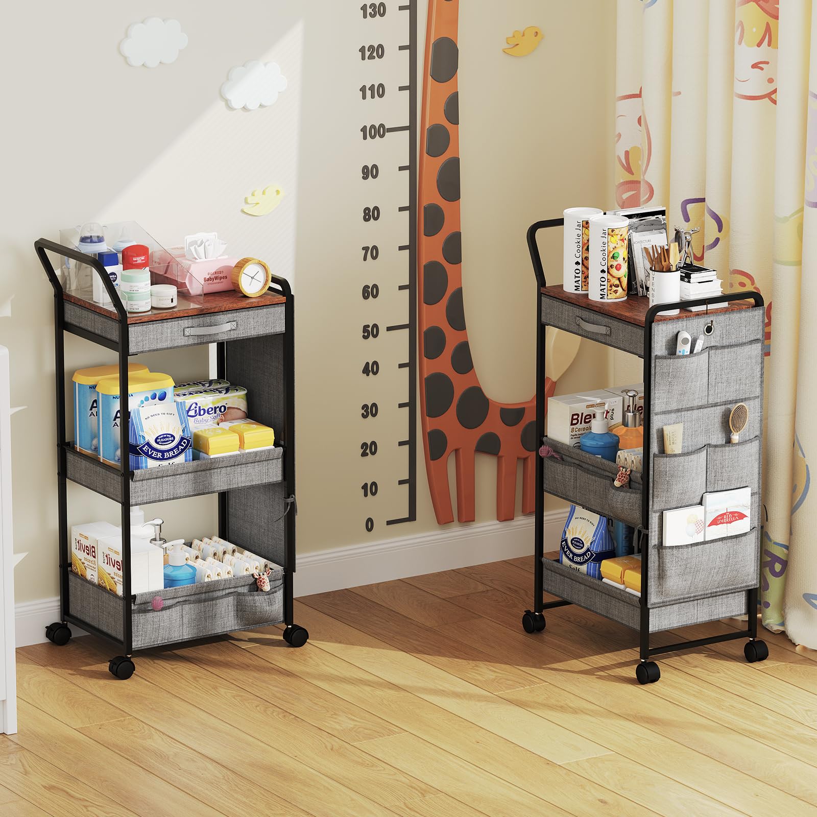 BBLIKE easy assembly diaper cart saves setup time for new parents.