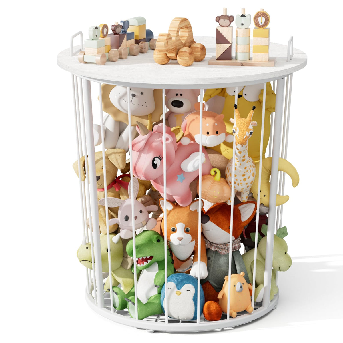 BBLIKE end table with wood lid offers sturdy storage for kids' rooms