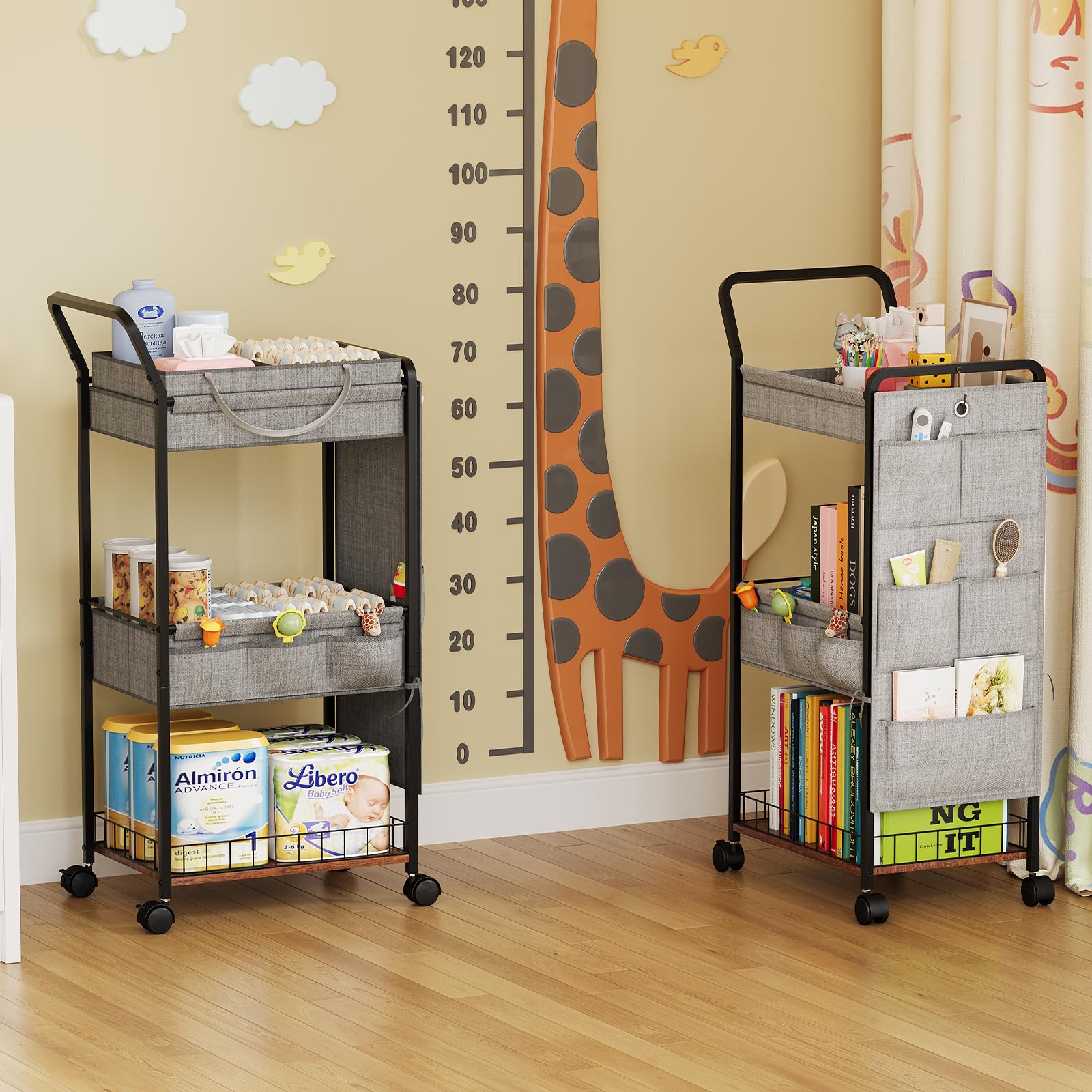 BBLIKE Gray-toned Diaper Caddy doubles as a chic home organizer
