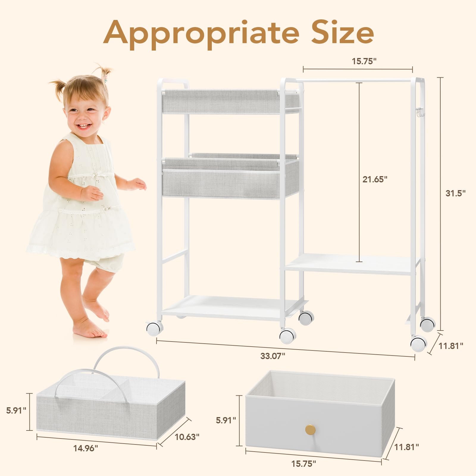 BBLIKE hanging rack with 8 S-hooks keeps outfits ready for quick changes
