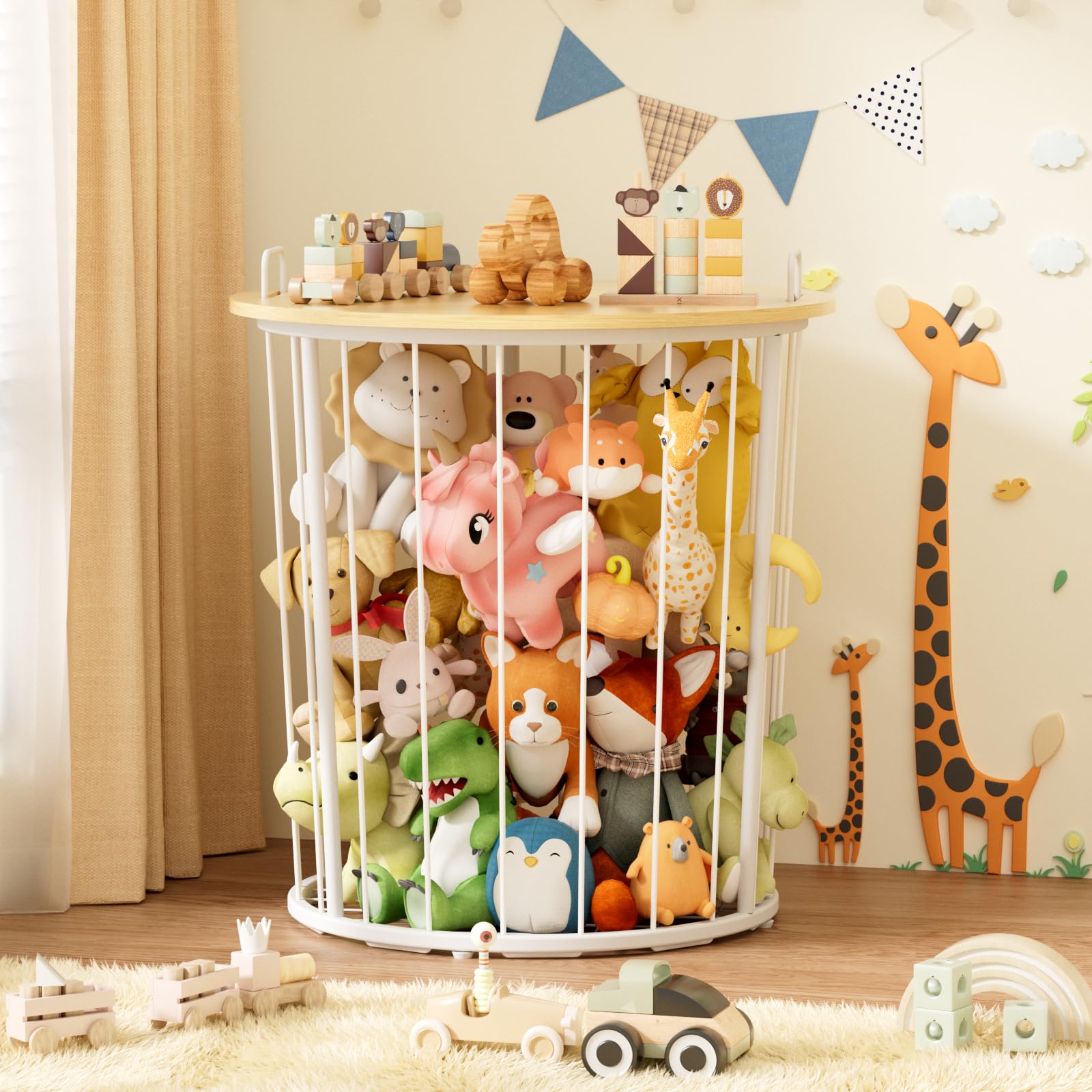 BBLIKE wood lid top adds a smooth, stylish surface to a nursery or living space