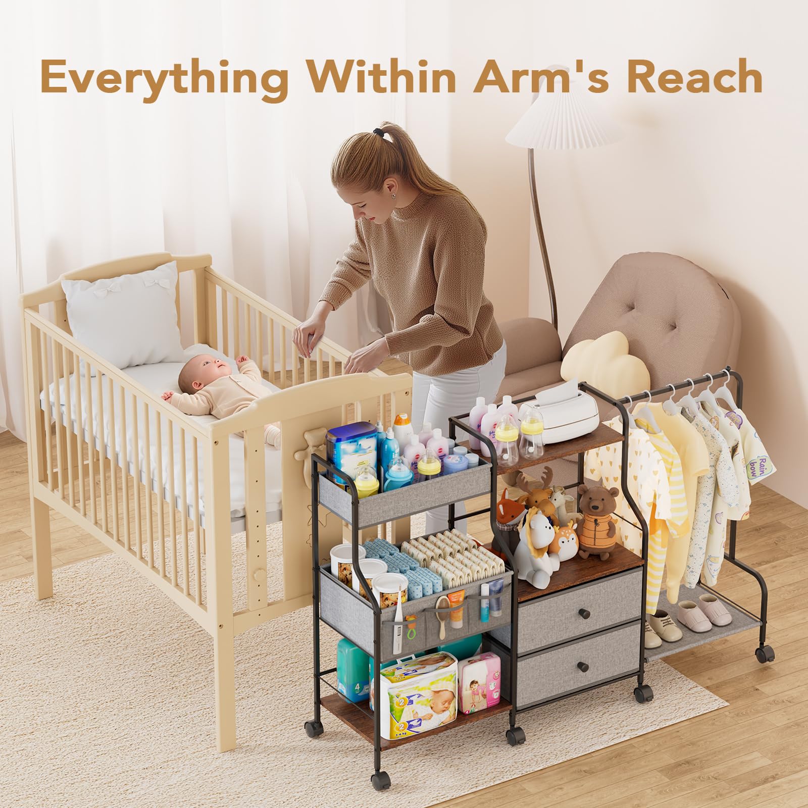 BBLIKE rounded corners keep caregivers and baby safe