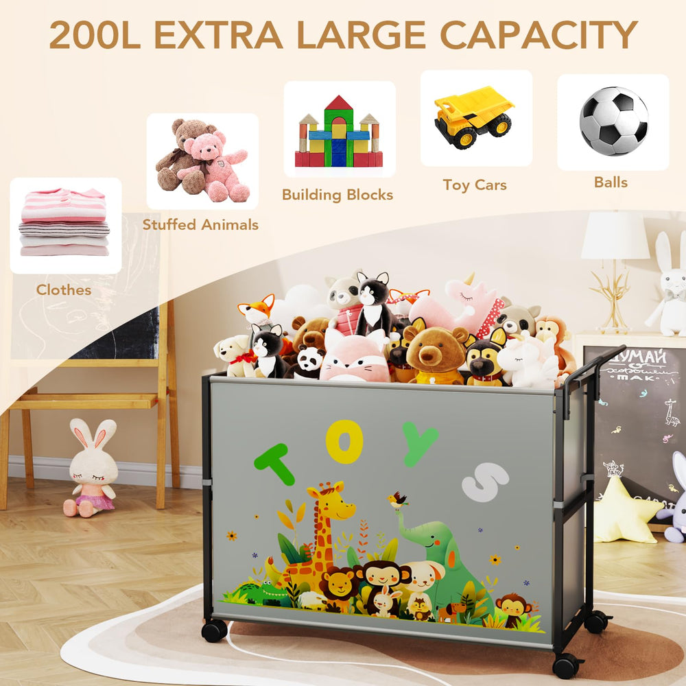 BBLIKE high-capacity storage keeps toys neatly organized.