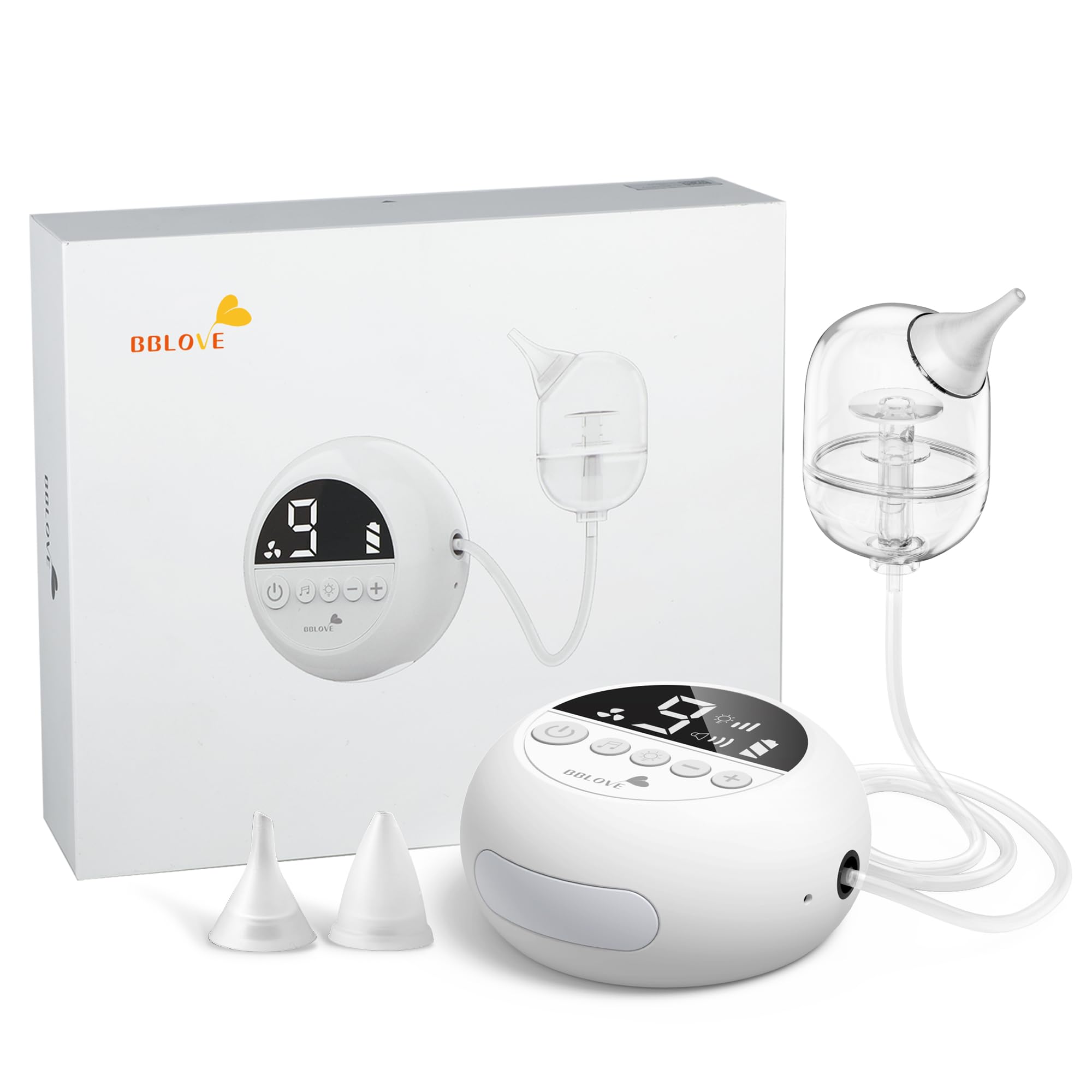 BBLOVE nasal aspirator with nine suction levels for gentle, effective relief