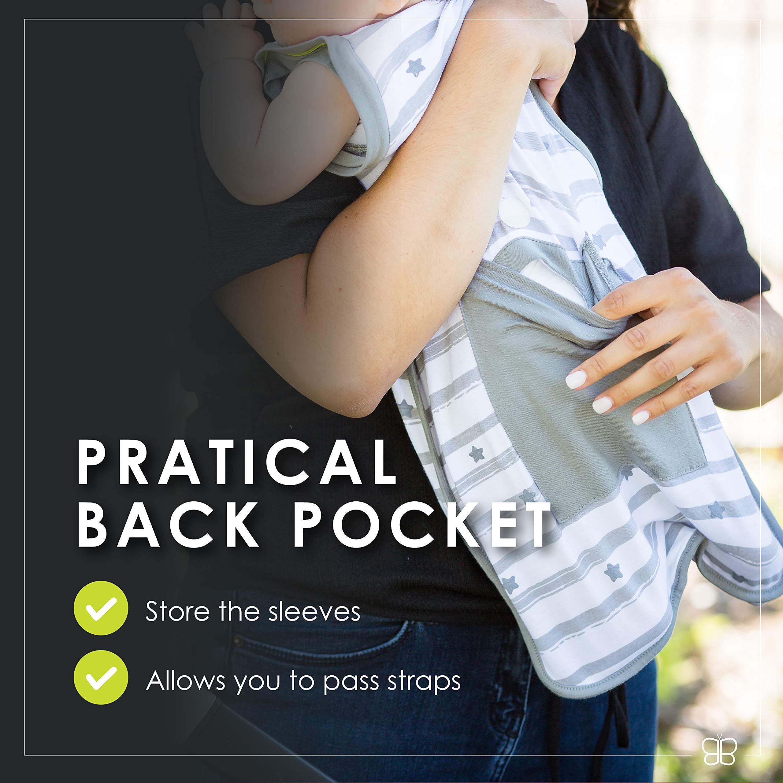 bbluv Sleëp 3-way zipper design for easy access and diaper changes