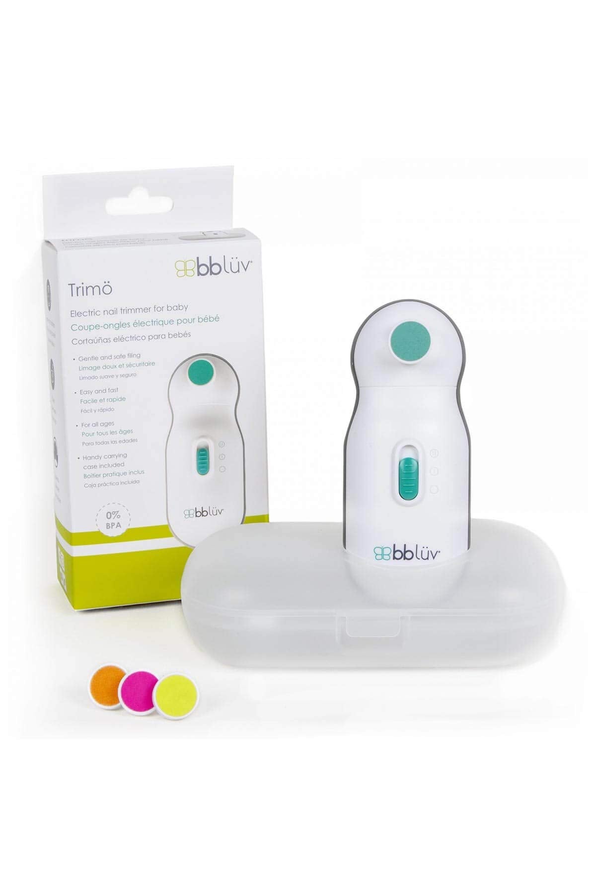 bblüv Trimö nail trimmer front view showing compact design for newborn nails