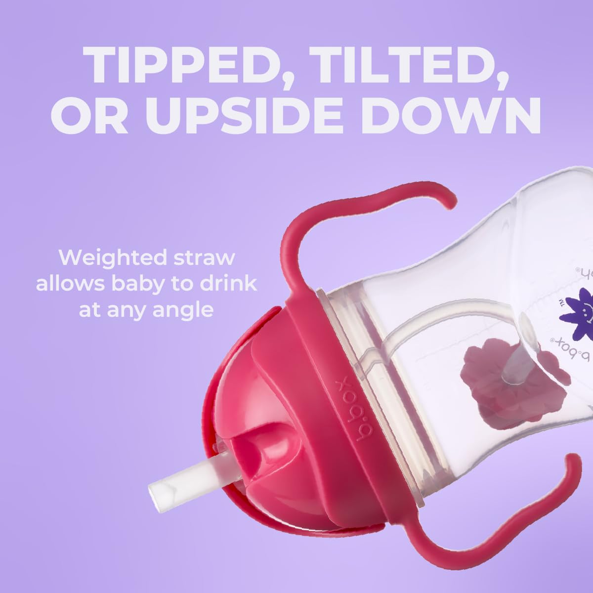 b.box and Lansinoh weighted straw sippy cup dishwasher safe components.