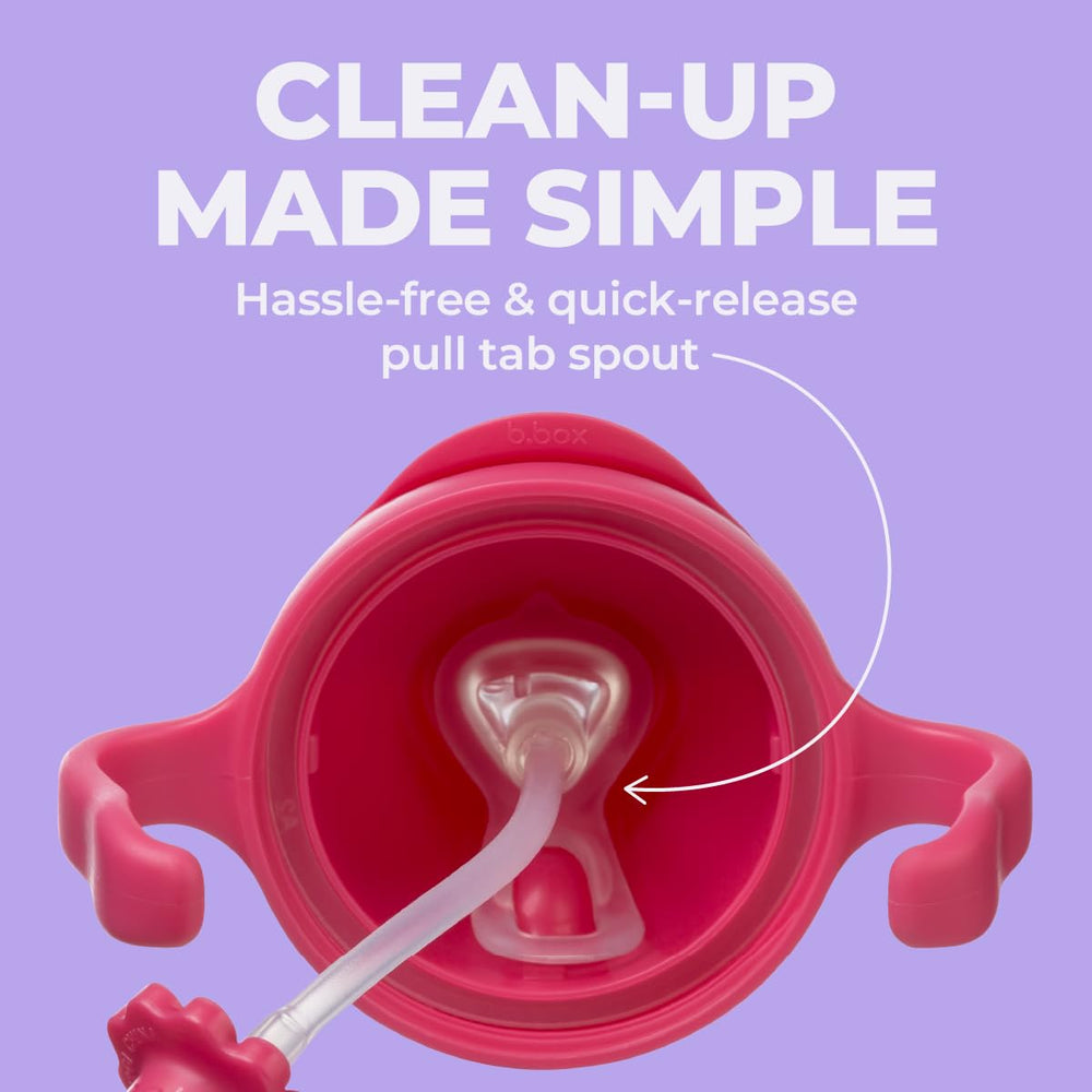 b.box and Lansinoh weighted straw sippy cup two-pack ready for daily use.