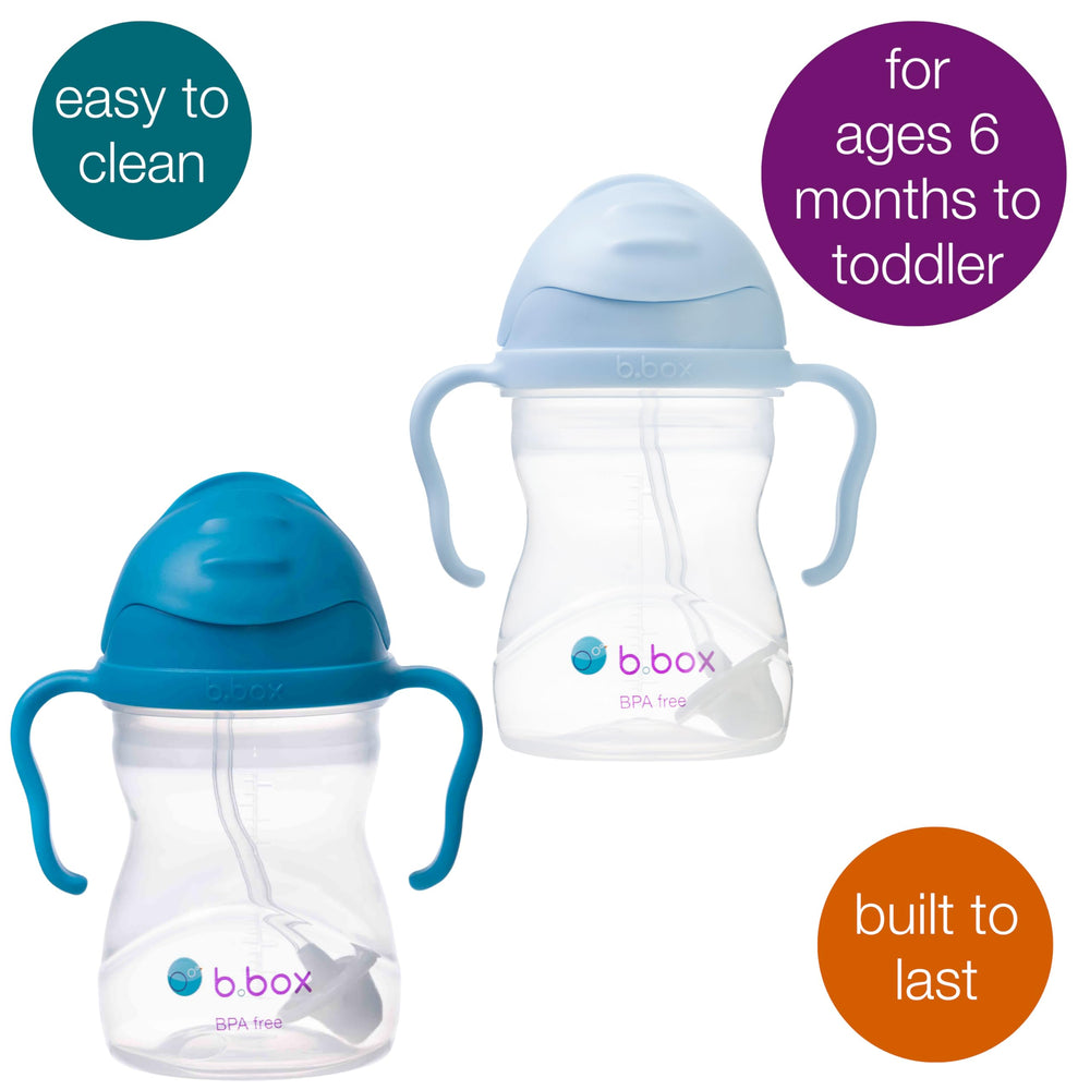 b.box flip-top lid keeps straw clean during travel