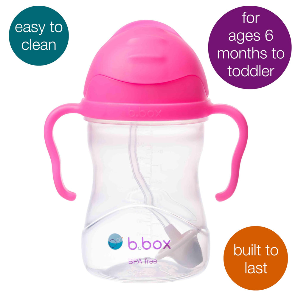 b.box Sippy Cup leak-proof valve prevents leaks even when sideways
