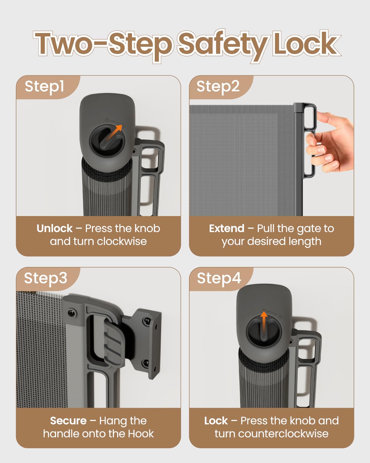 BBsecure 100-inch wide gate fits large openings with ease