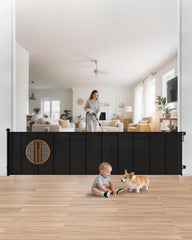 BBsecure 120-wide gate rolled for space-saving convenience and quick safety.