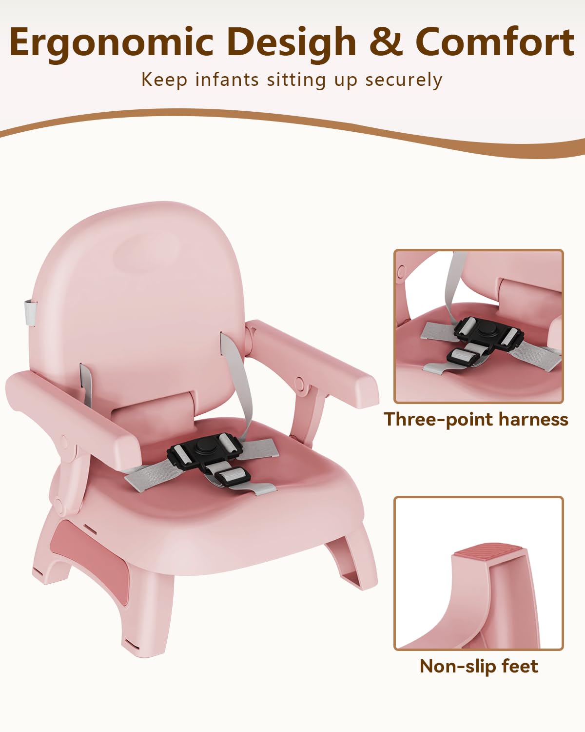 BBsecure harness adjustment keeps the fit comfy as your child grows