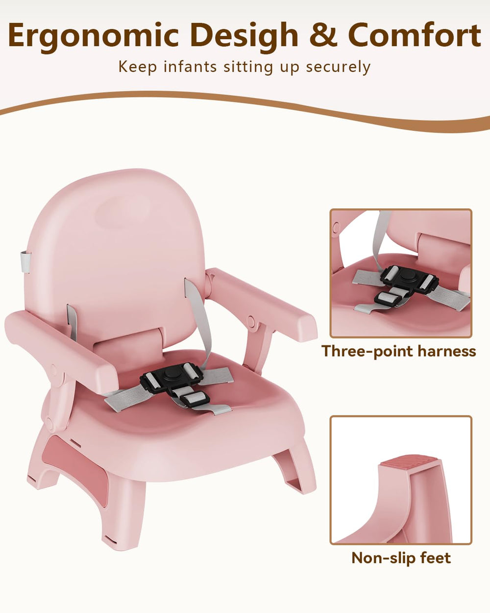 BBsecure harness adjustment keeps the fit comfy as your child grows