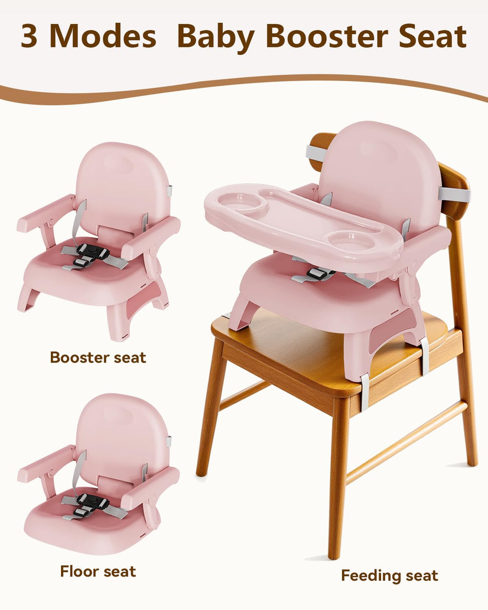 BBsecure folded booster seat folds compactly for travel and storage