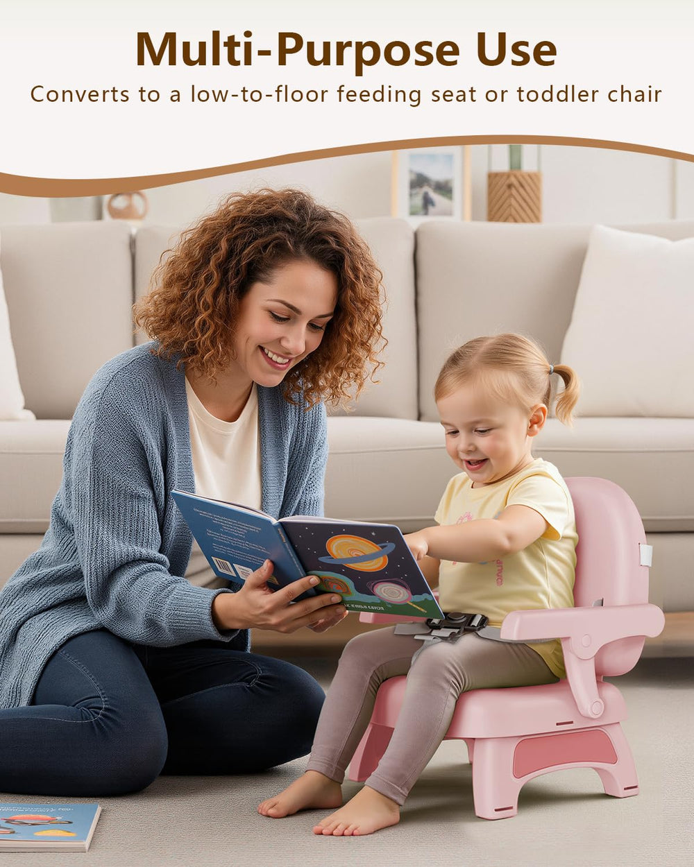 BBsecure anti-slip base helps keep the seat steady on floors