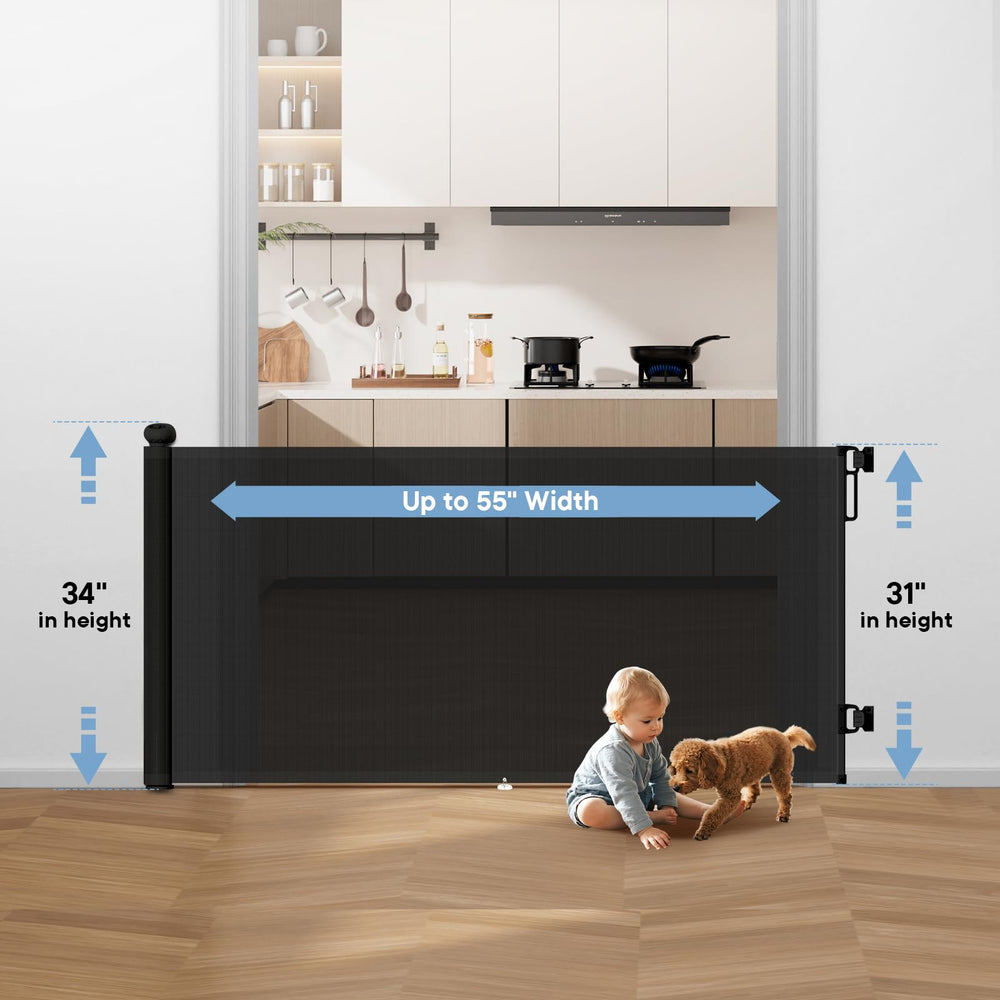 BBsecure anti crawling hook bottom attachment reduces gaps under the gate
