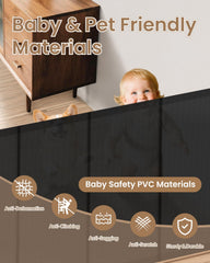 BBsecure anti-sagging design with four fiberglass rods keeps gate taut.