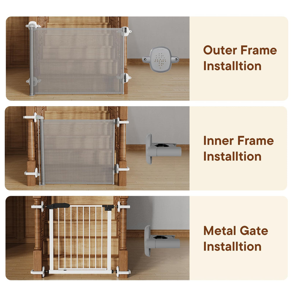 BBsecure baby gate mesh attachment with adapter for secure mounting