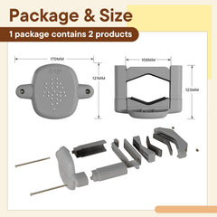 BBsecure banister adapter on square post fits various widths