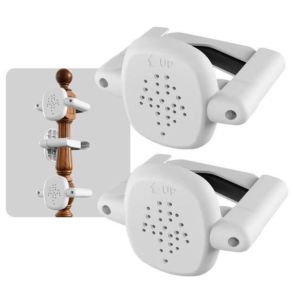 BBsecure bannister adapter for mesh gate shows secure fit during assembly
