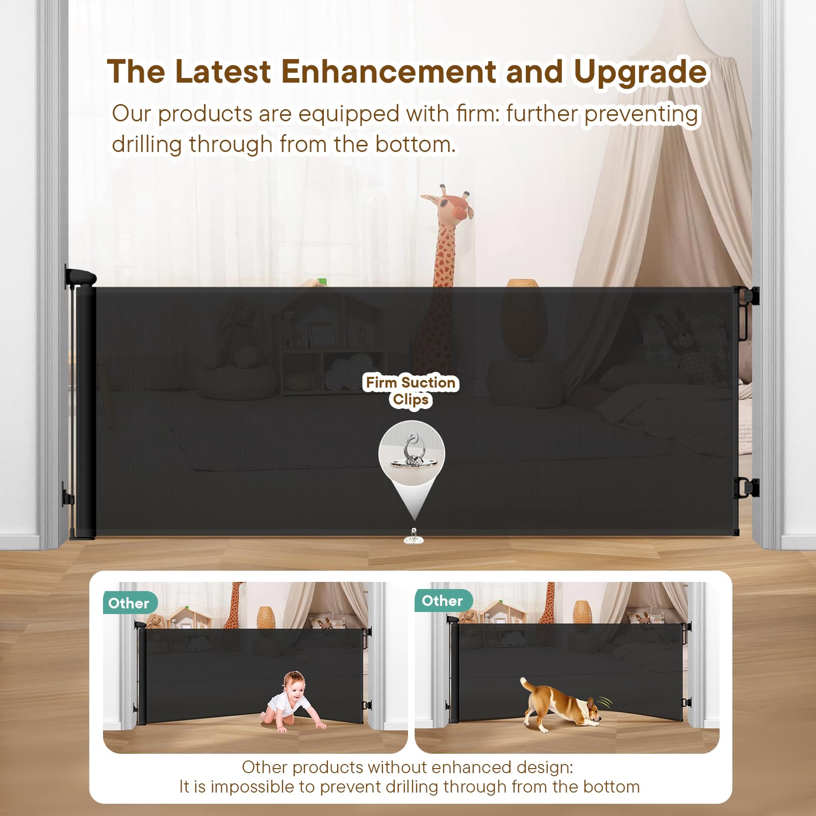 BBsecure adjustable baseboard bracket fitting securely without baseboard damage