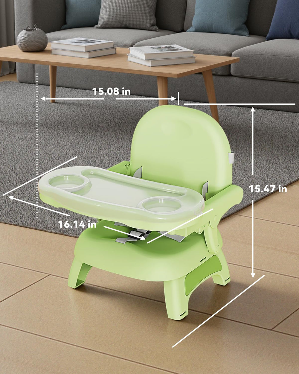 BBsecure compact design supports on-the-go meals and playtime.