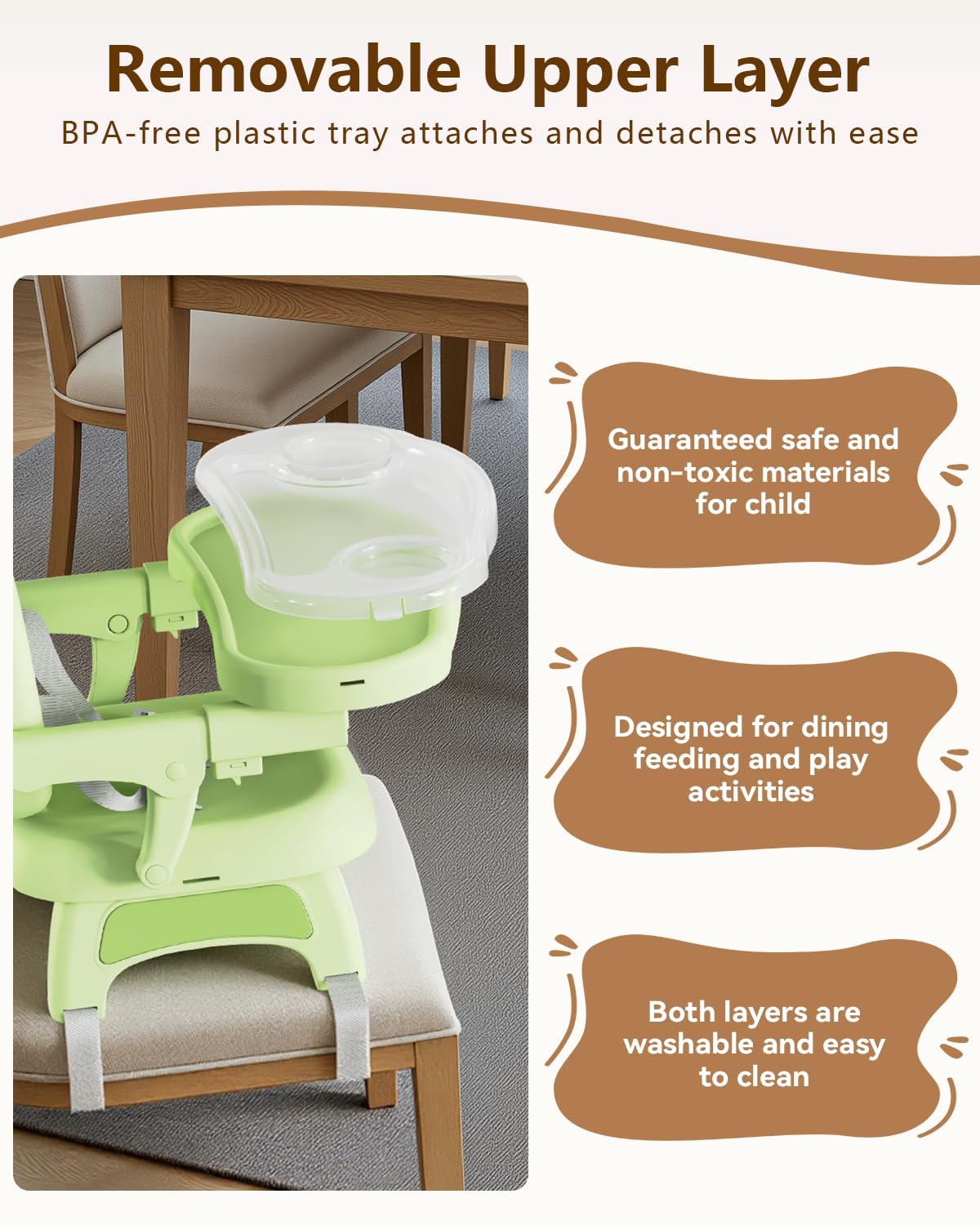 BBsecure dual safety straps enhance attachment stability.