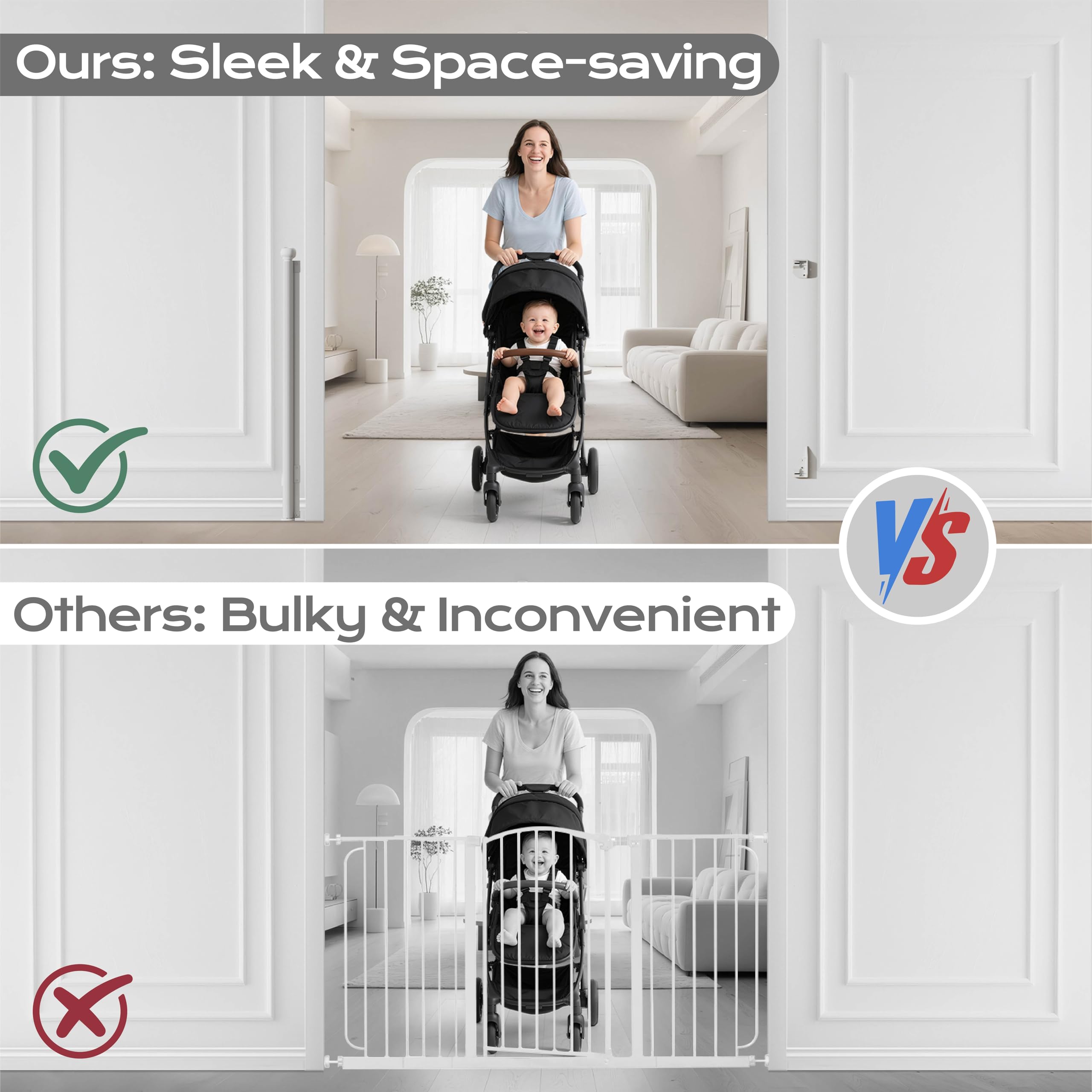 BBsecure gate with durable materials meeting ASTM/EN safety standards.