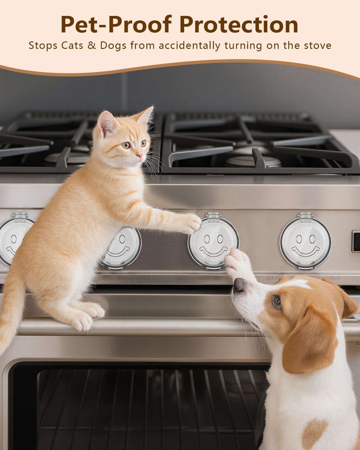 BBsecure adhesive strips ensure easy, tool-free installation on compatible stoves.