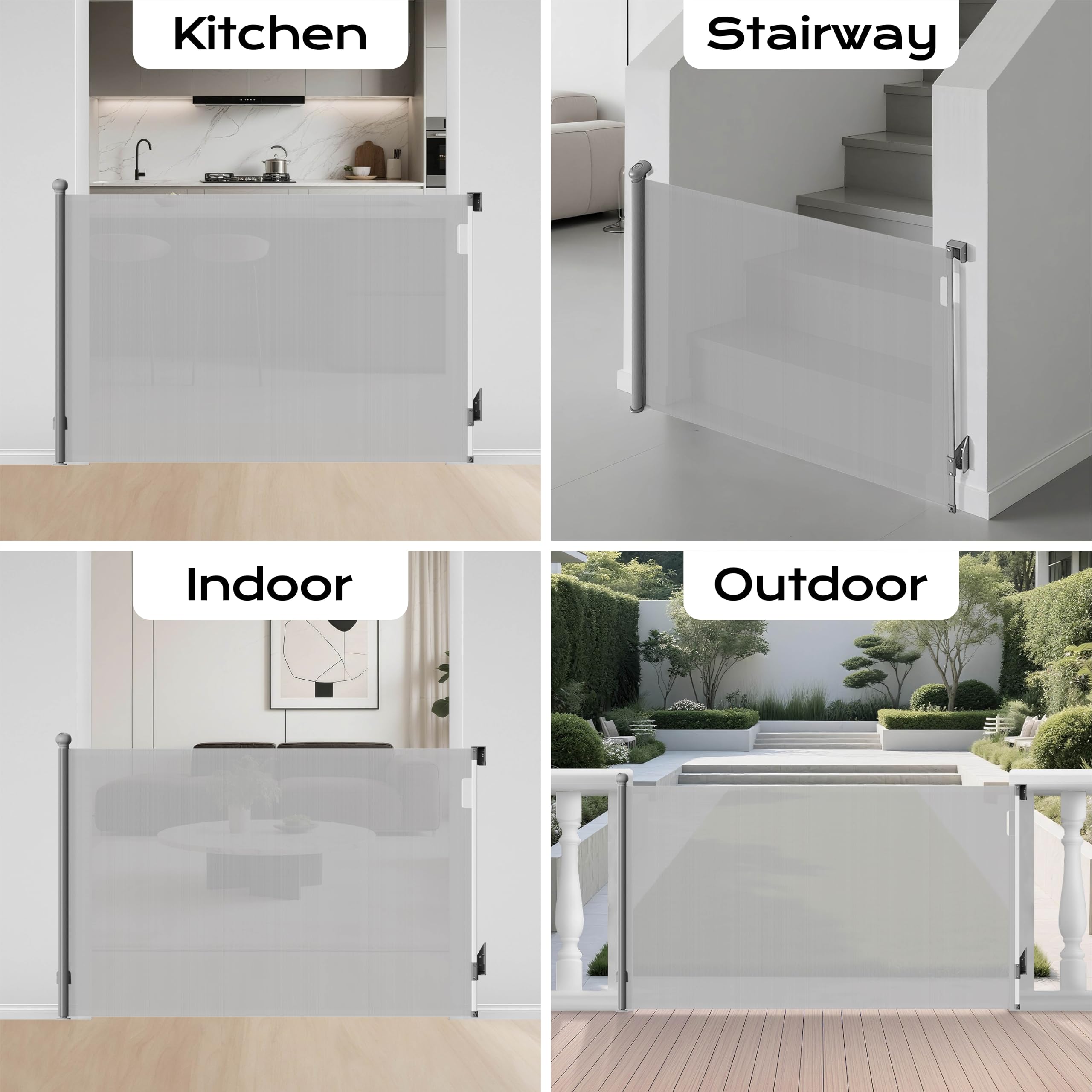 BBsecure installed indoors or outdoors in gray finish.