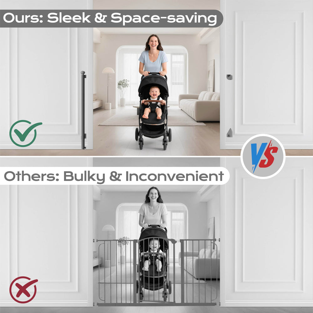 BBsecure gate suitable for stairs, kitchen, bedroom, living room, and outdoors.