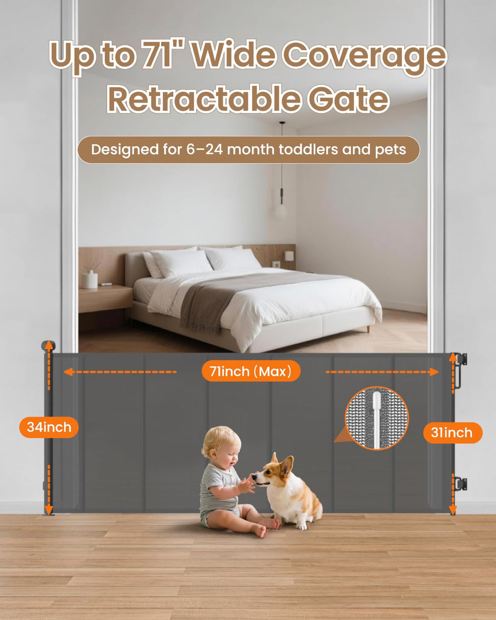BBsecure gate demonstrates easy one-hand lock mechanism.