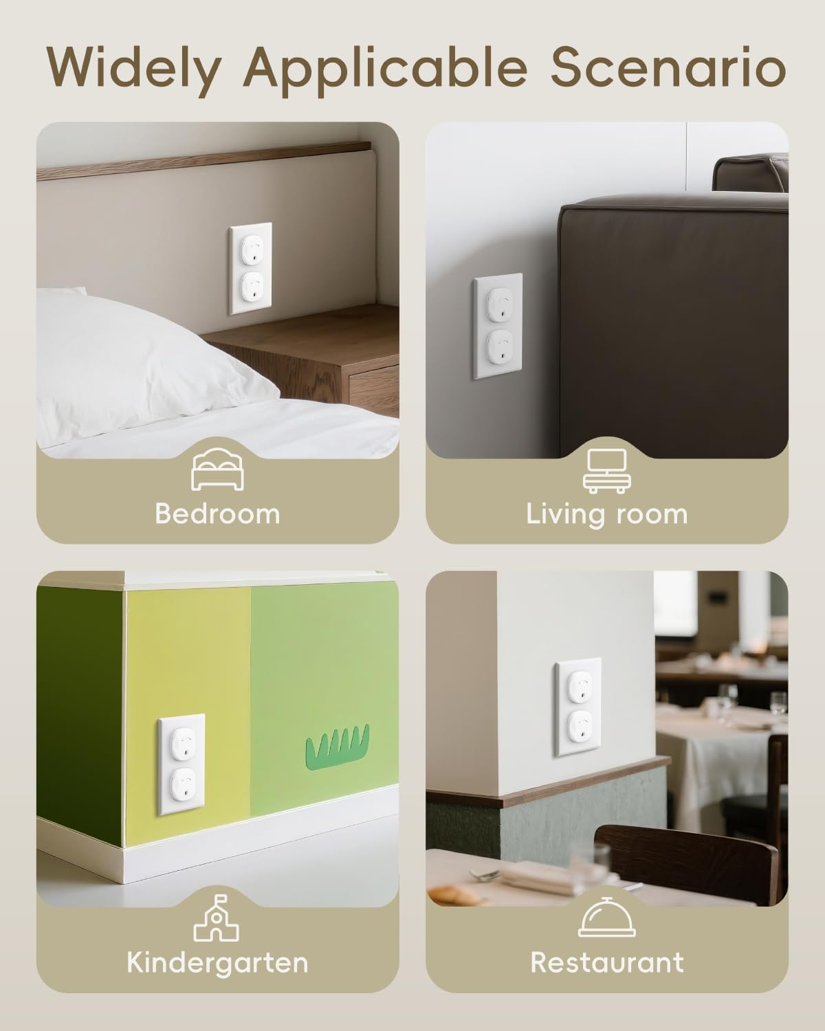 BBsecure outlet covers ideal for kitchens, nurseries, offices, and more.