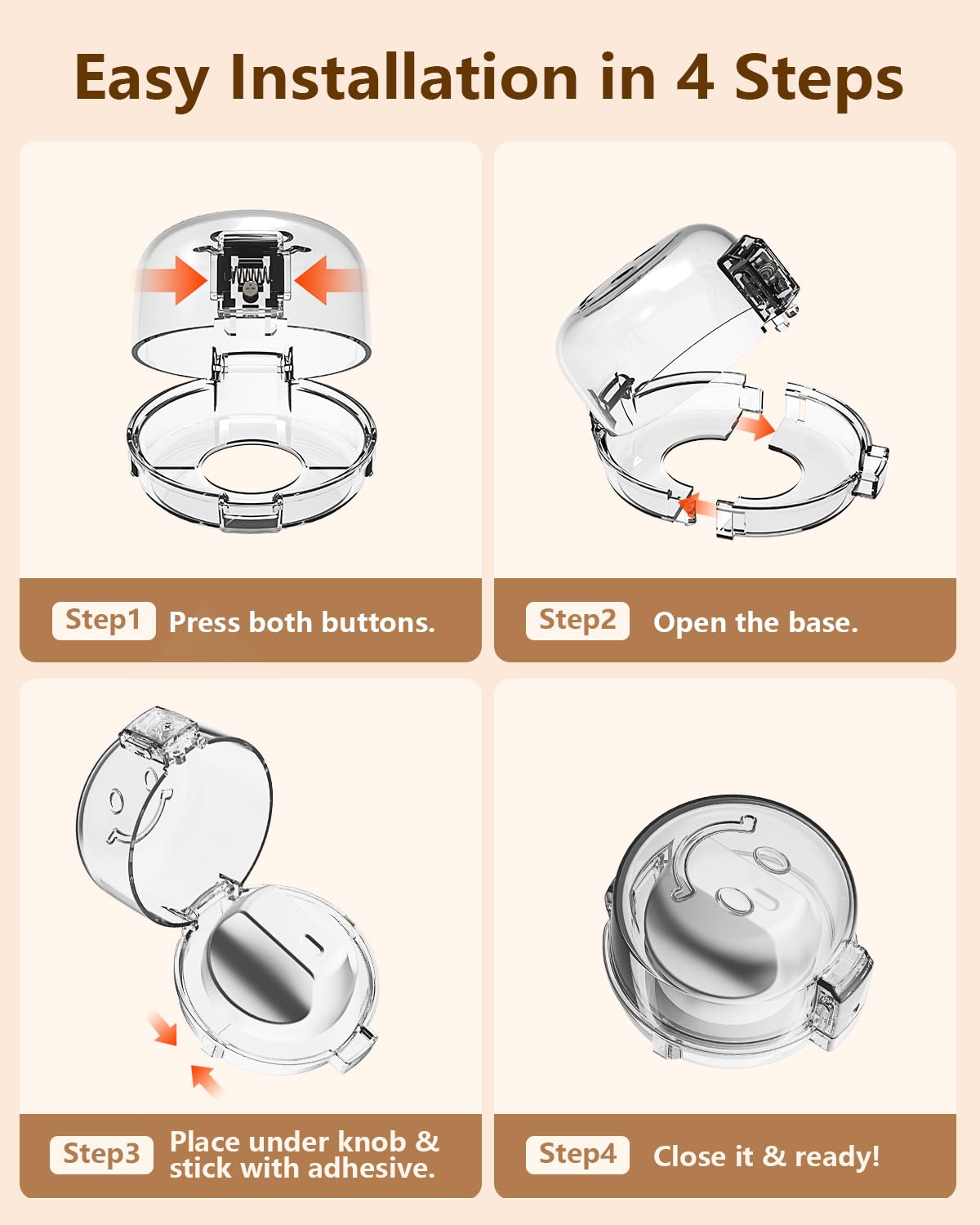BBsecure 5-pack includes quick-installation with removable adhesive for easy cleanup.