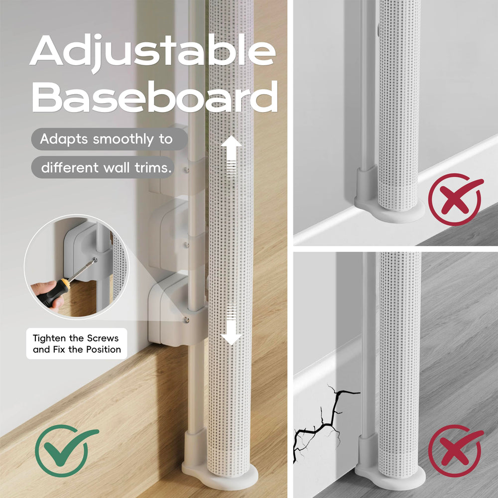 BBsecure retractable baby gate 38-inch tall profile for extra clearance