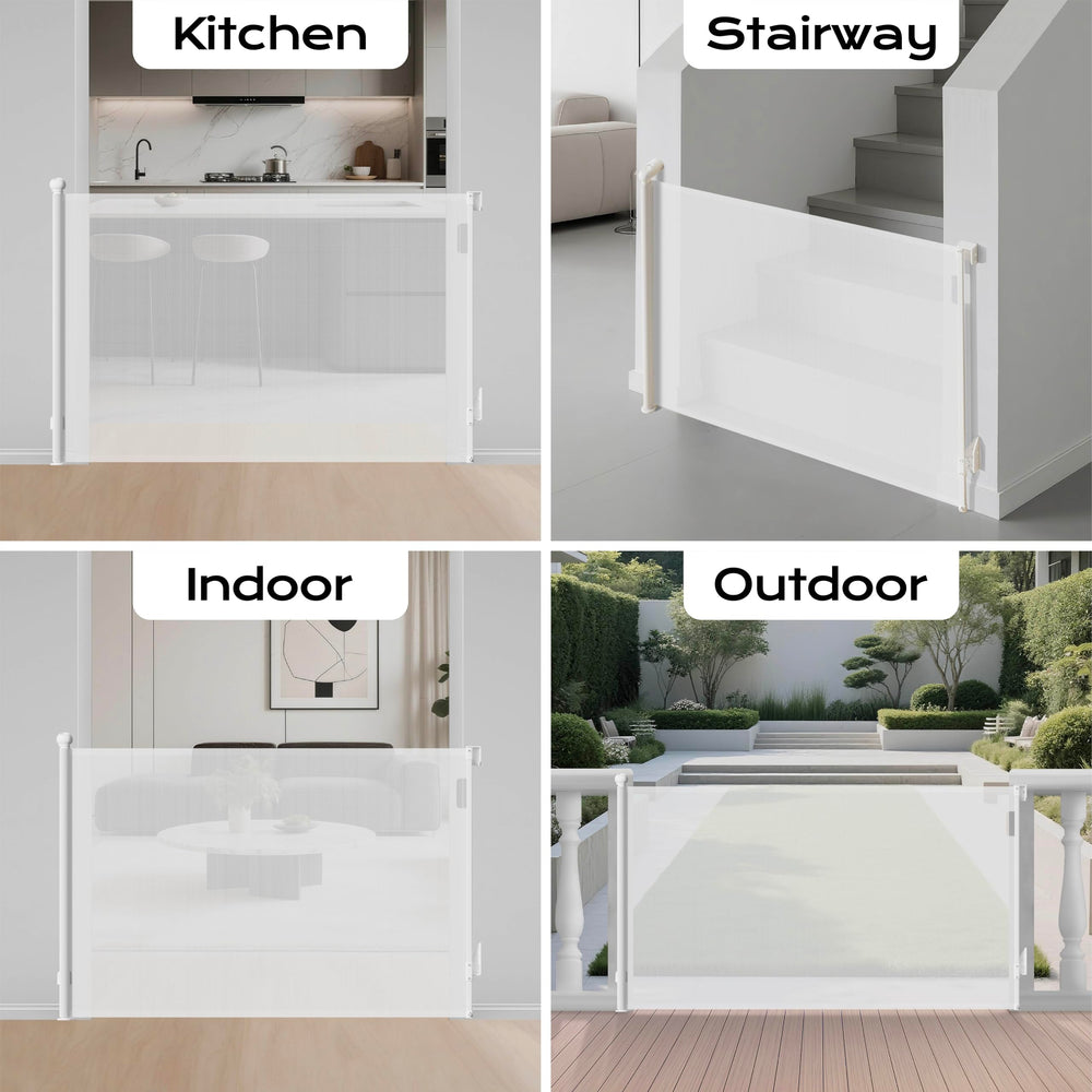 BBsecure retractable baby gate suitable for indoor and outdoor use