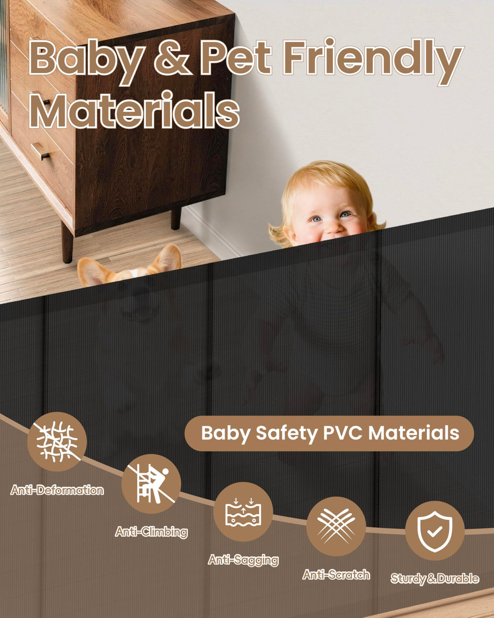BBsecure retractable gate at 34-inch height provides versatile boundary