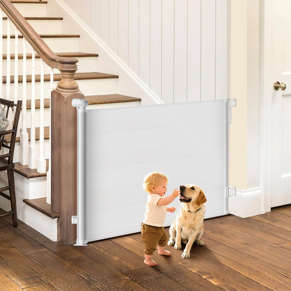 BBsecure retractable gate extended to 55 inches for wide openings
