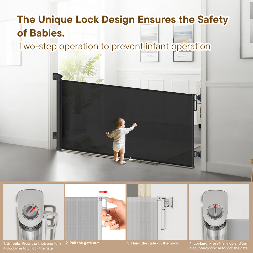 BBsecure two-step safety lock demonstrates safe one-handed use