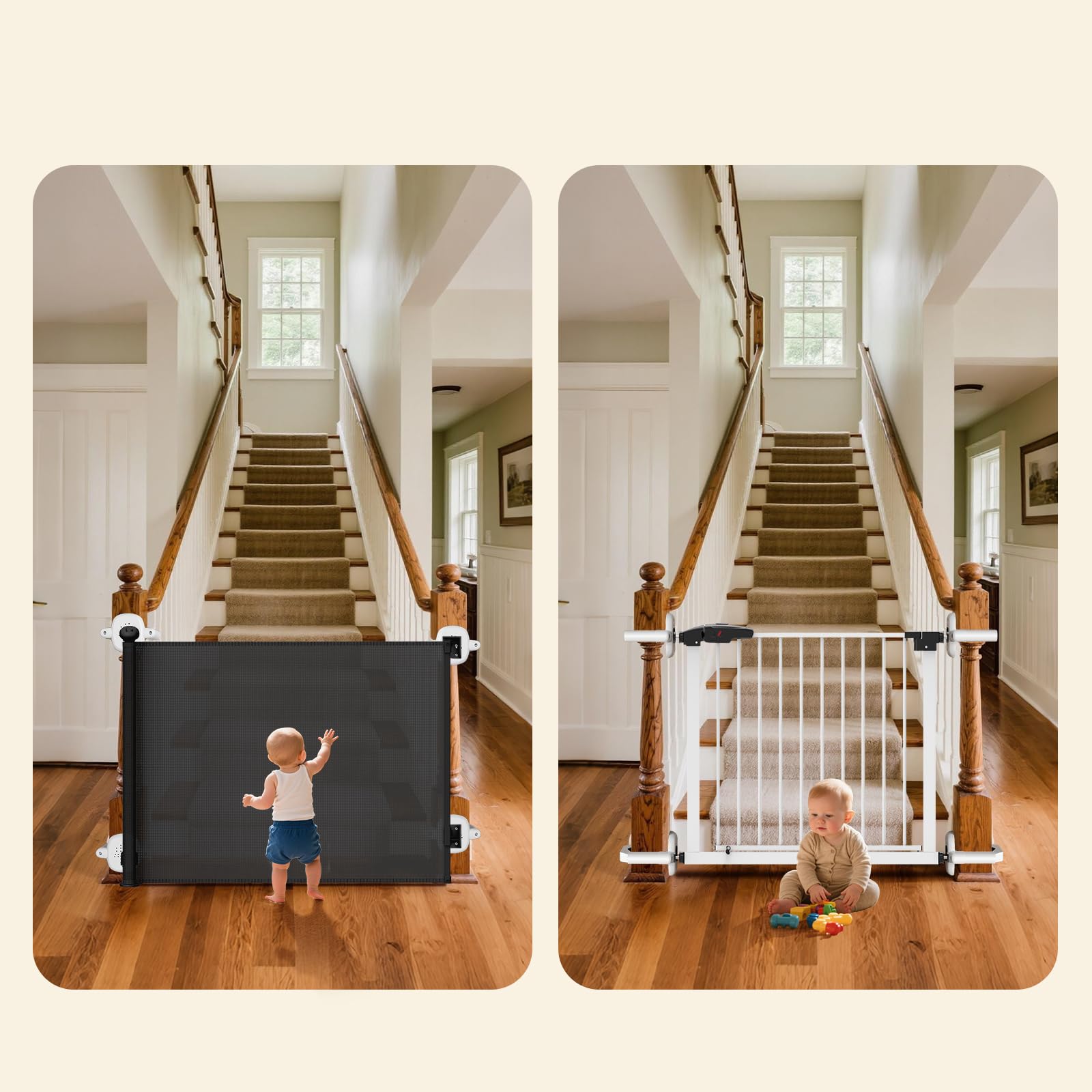BBsecure secure mount example preventing gate wobble on banisters.