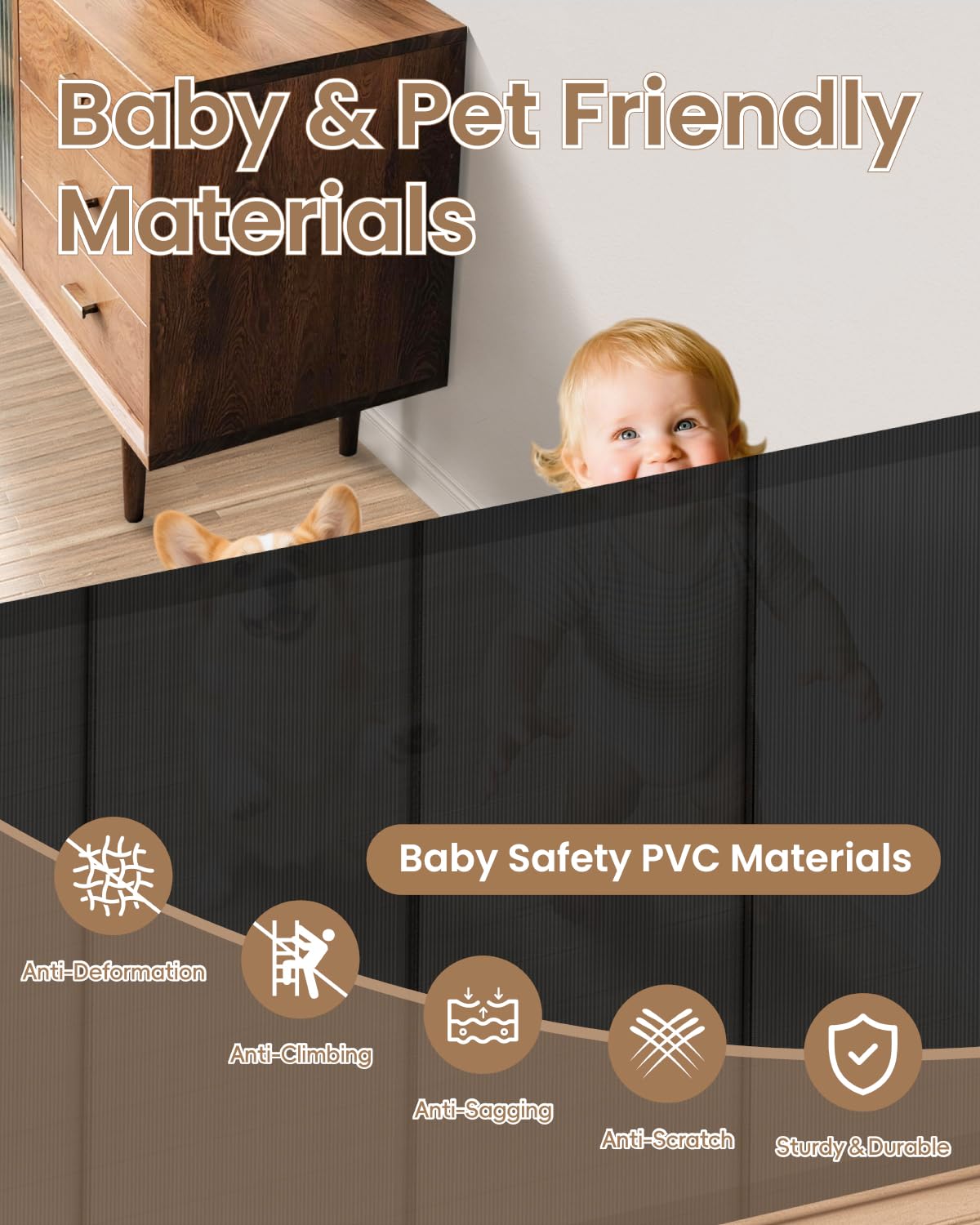 BBsecure soft PVC mesh close-up highlights smooth touch and safety.