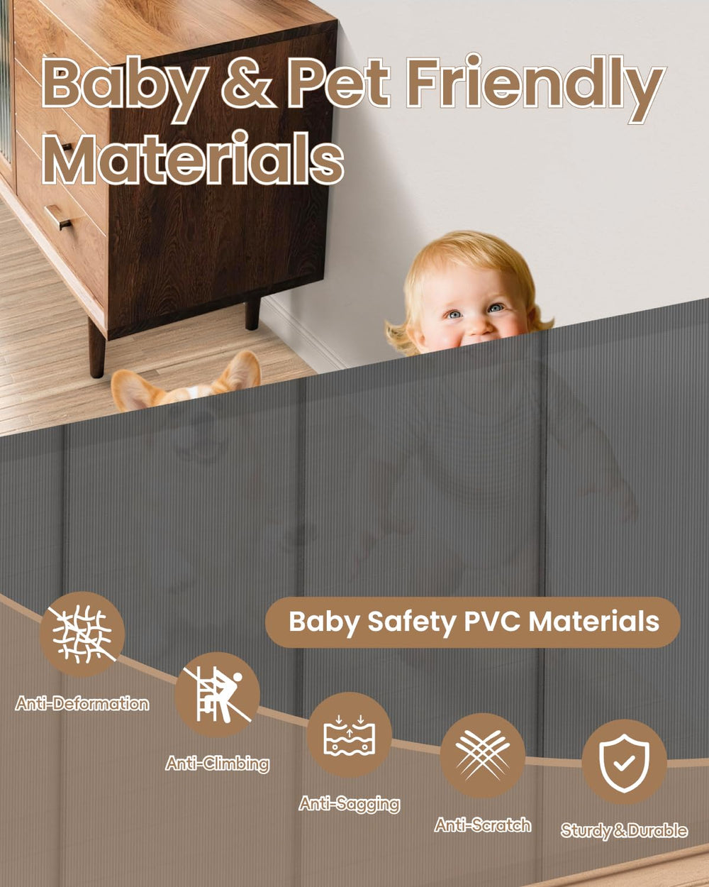 BBsecure soft PVC mesh close-up showing safe, gentle touch