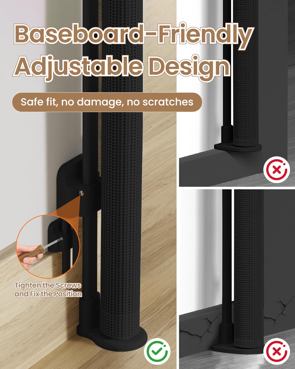 BBsecure space-saving retractable design keeps rooms tidy and accessible.
