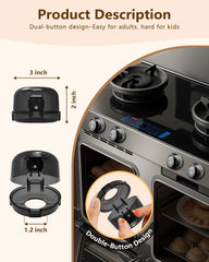 BBsecure with 3M adhesive applied to flat open-bottom knobs for secure residue-free mounting.